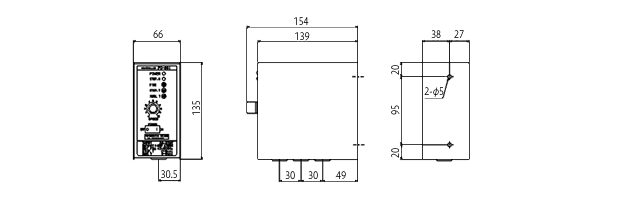 コントローラ 周波数可変式 PC-301の図面