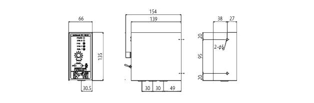 コントローラ 周波数可変式 PC-301Dの図面