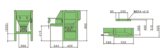 ホッパ HLF-70の図面