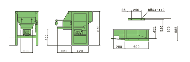 ホッパ HLF-80の図面