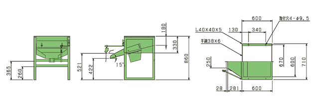 ホッパ HP-70の図面