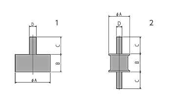 防振ゴムの図面
