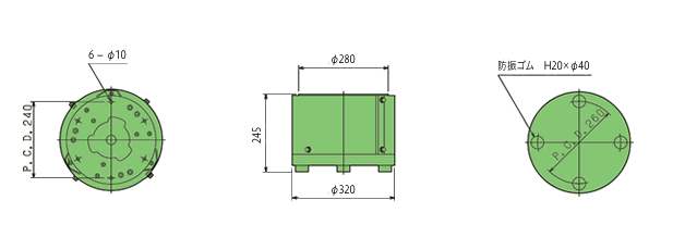 パーツフィーダ本体 PVH-35（全波）の図面